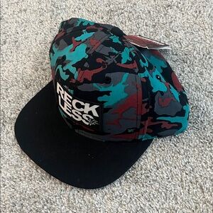 Young & Reckless Teal and Red Camo Snapback